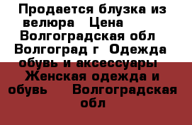 Продается блузка из велюра › Цена ­ 500 - Волгоградская обл., Волгоград г. Одежда, обувь и аксессуары » Женская одежда и обувь   . Волгоградская обл.